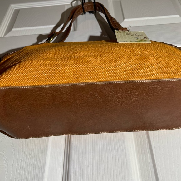 Fossil Relic Belize Woven Straw & Leather Tote NWT - Picture 4 of 12